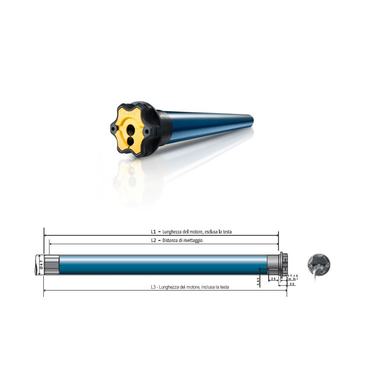 Disegno tecnico Somfy RS 100 io 15/17