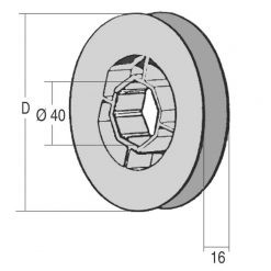 Puleggia in plastica - TS-0182