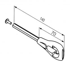TS-1146 - Astina per tende da sole